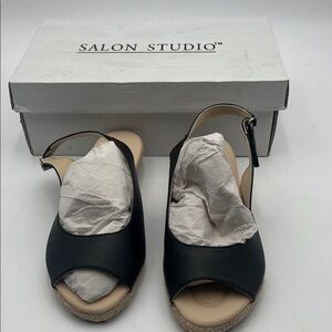 Salon Studio Black Espadrille Sandals NICE SHOES!!